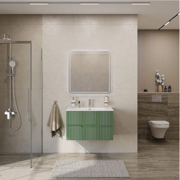 Тумба под раковину Cezares Duet-N 80 DUET-N-800-2C-SO-PS-P подвесная Фисташковый Софт