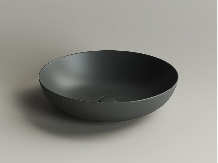 Умывальник CERAMICANOVA Element чаша накладная овальная (цвет Темный Антрацит Матовый) CN6017MDH