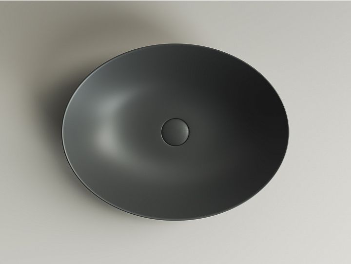 Умывальник CERAMICANOVA Element чаша накладная овальная (цвет Темный Антрацит Матовый) CN6017MDH