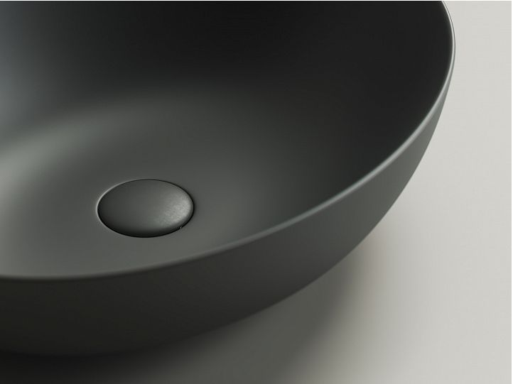 Умывальник CERAMICANOVA Element чаша накладная овальная (цвет Темный Антрацит Матовый) CN6017MDH