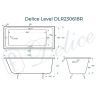 Чугунная ванна Delice Level 140х70 DLR230618R с отверстиями под ручки без антискользящего покрытия