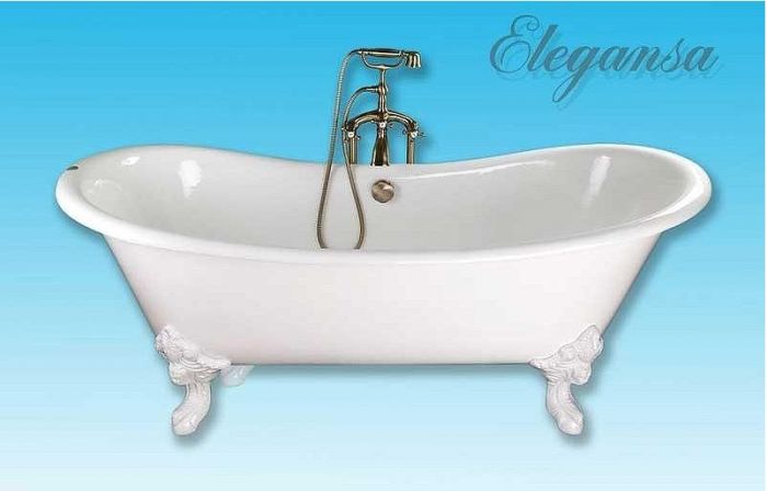 Чугунная ванна Elegansa Nadia 180x80 ножки Белые