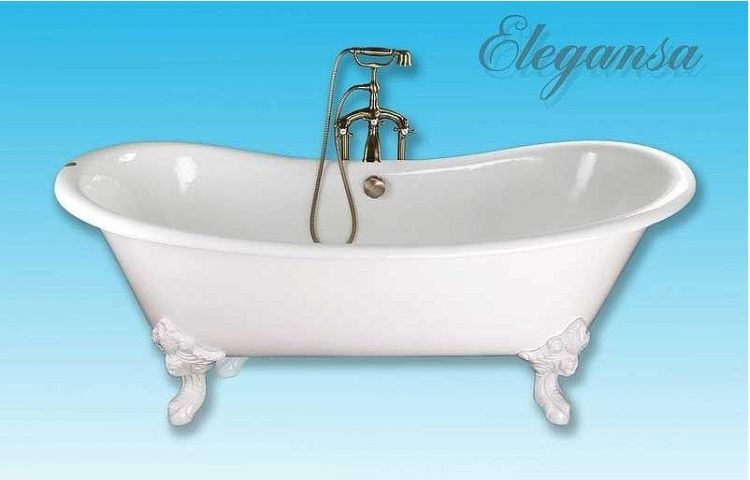 Чугунная ванна Elegansa Nadia 180x80 ножки Белые