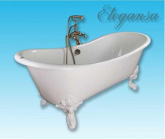 Чугунная ванна Elegansa Nadia 180x80 ножки Белые