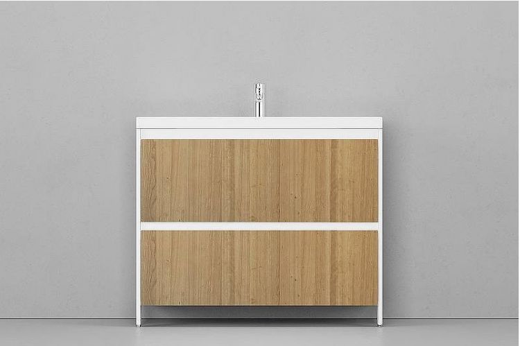 Тумба под раковину Velvex Klaufs 100 tnKLA.100.2Y.NEW-617.216 Шатанэ Белая