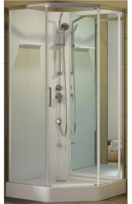 Душевая дверь для кабины Aquanet Passion P 2.0 №1/4 263879 профиль Серебро стекло прозрачное