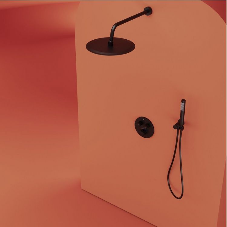 Душевой комплект SANCOS Link встраиваемый, c термостатическим смесителем, цвет черный матовый, SC3005MB Душевой комплект SANCOS Link встраиваемый, c термостатическим смесителем, цвет черный матовый, SC3005MB