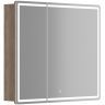 Зеркальный шкаф SANCOS для ванной комнаты SANCOS Mirror 890x150х740 мм, с LED подсветкой, цвет дуб галифакс натуральный, MI90EG