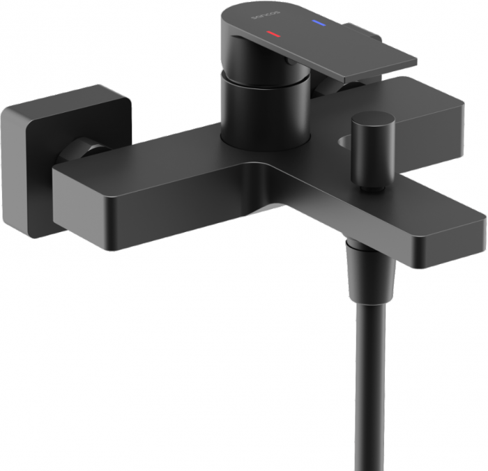 Смеситель для ванны с душем SANCOS Studio, черный матовый, SC9018MB