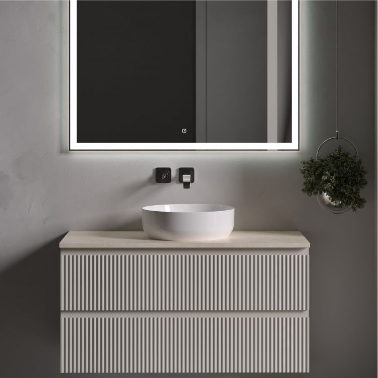 Столешница для ванной комнаты SANCOS 1000х460 без отверстия под смеситель, цвет kreman, артикул TT100A2, TT100A2