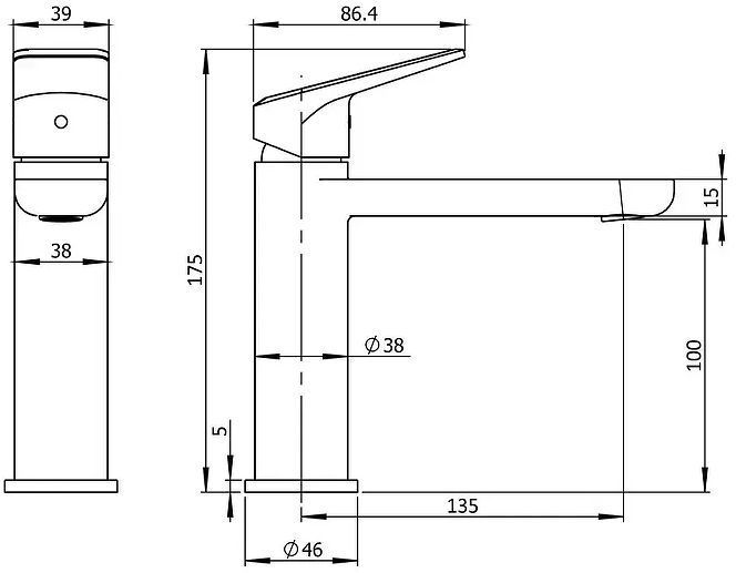 Смеситель для раковины Wellsee ICON! for life 182303000 цвет Золото