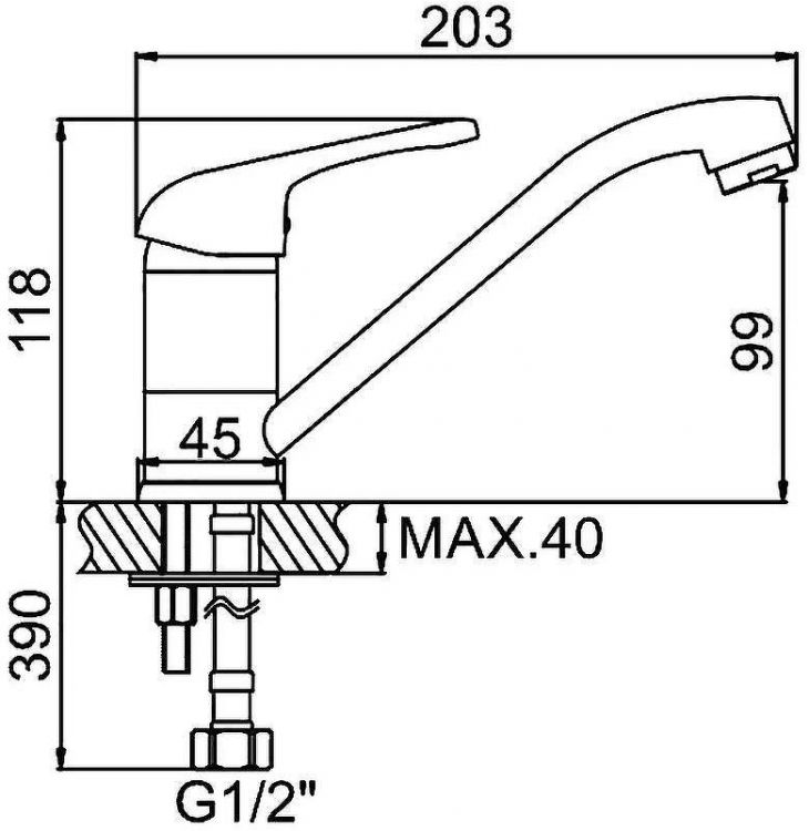 Смеситель для кухни Ledeme H39-B 4539-ВL Хром Смеситель для кухни Ledeme H39-B 4539-ВL Хром