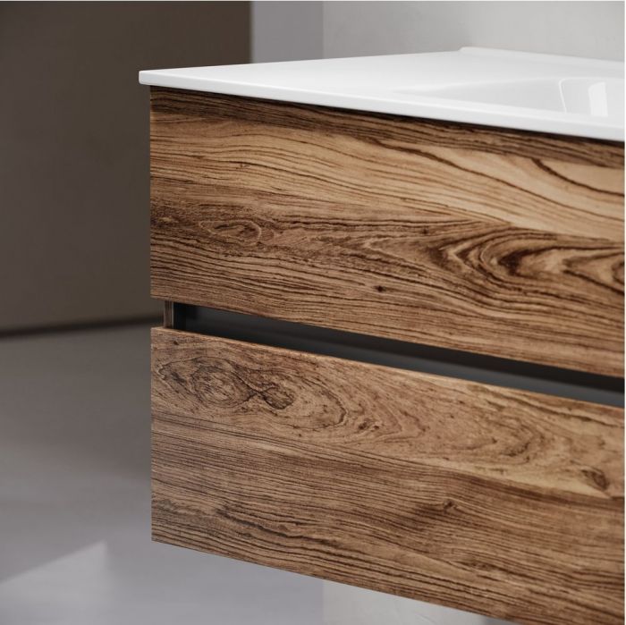 Тумба подвесная SANCOS под раковину Urban, дуб чарльстон 1190х450х550, UR120-1ECH