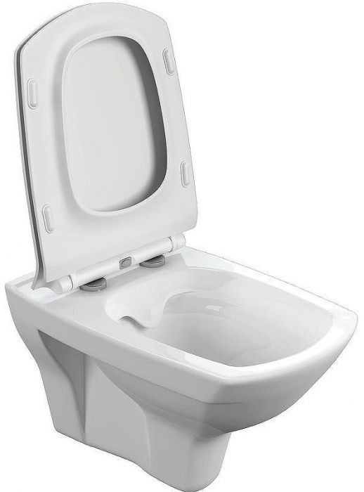 Комплект унитаза с инсталляцией Cersanit Carina 64440 с сиденьем Микролифт и клавишей смыва Хром матовый