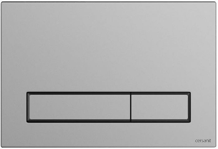 Комплект унитаза с инсталляцией Cersanit Carina 64440 с сиденьем Микролифт и клавишей смыва Хром матовый