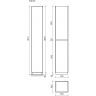 Шкаф-пенал SANCOS напольный Libra Floor, белый глянец 350х300х1870 мм, PLB35FW