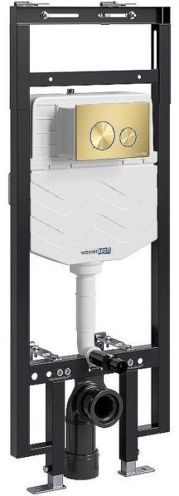 Инсталляция WasserKRAFT Dinkel 58TLT.010.ME.MG02 для унитаза с клавишей смыва Золото матовое