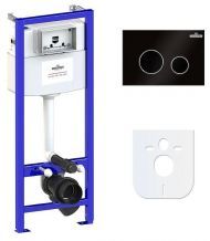 Инсталляция Lavinia Boho RelFix 77010008 для унитаза с клавишей смыва цвет Черный матовый