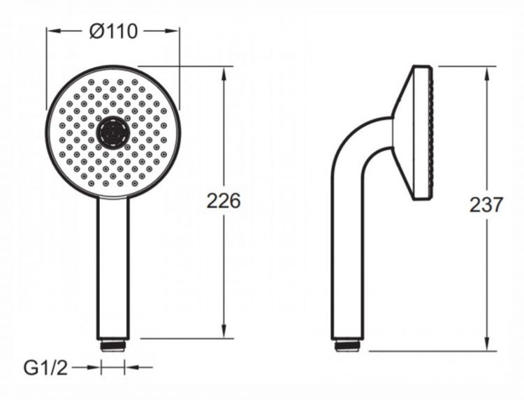 Душ ручной Jacob Delafon Duo E27796-BLV