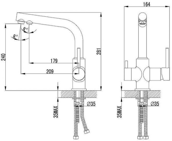Смеситель для кухни Lemark Comfort LM3061PJS Жасмин