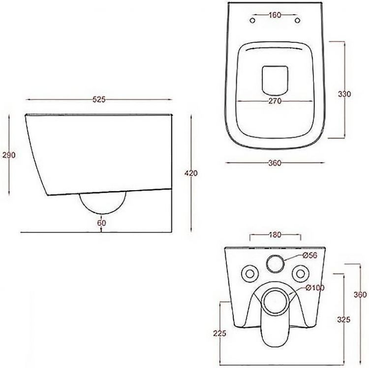 Унитаз Artceram A16 ASV003 15 00 подвесной Grigio oliva без сиденья