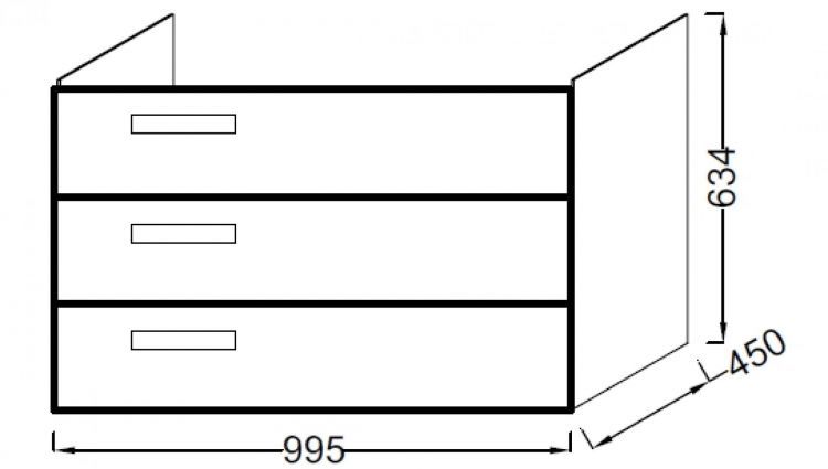 Тумба под раковину 100 см Jacob Delafon Rythmik EB1310-G1C белый Тумба под раковину 100 см Jacob Delafon Rythmik EB1310-G1C белый