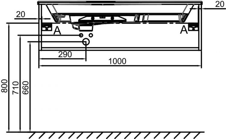 Тумба для комплекта 100 см Jacob Delafon Odeon Rive Gauche EB2516-R6-S49, эвкалипт сатин