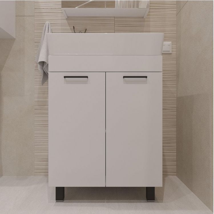 Тумба с раковиной DIWO Брянск 60 цвет Белый