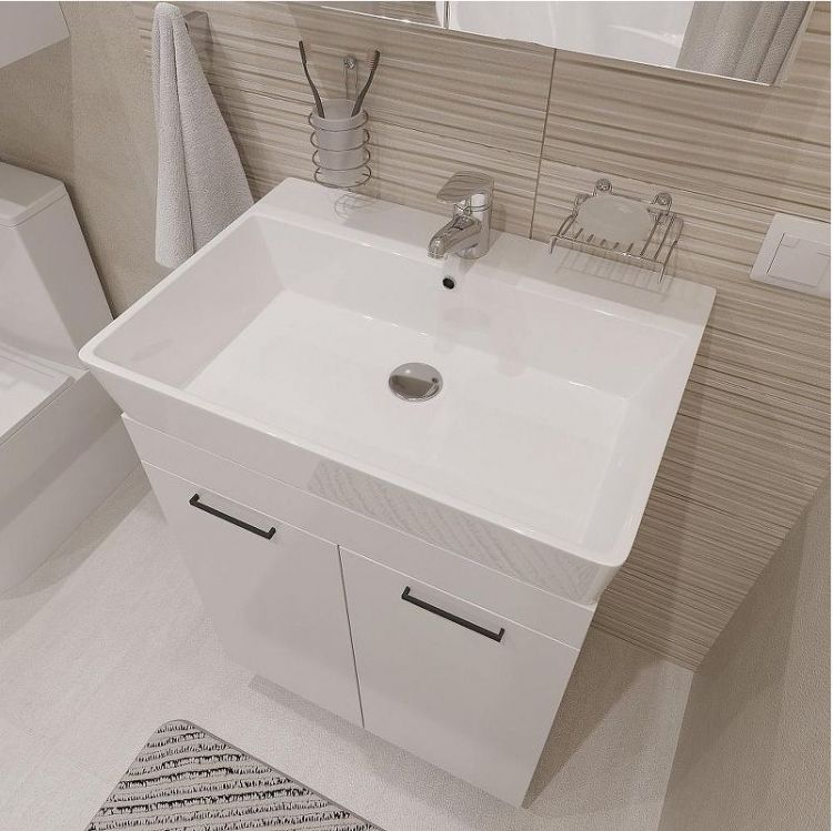 Тумба с раковиной DIWO Брянск 60 цвет Белый