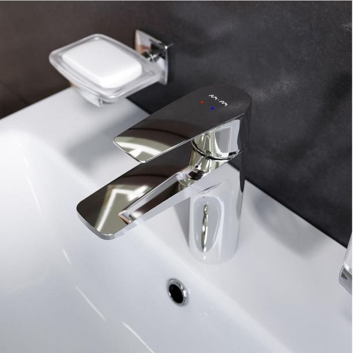 Комплект мебели для ванной AM.PM Gem S 60 BK91GC Светлый дуб со смесителем для раковины и аксессуарами