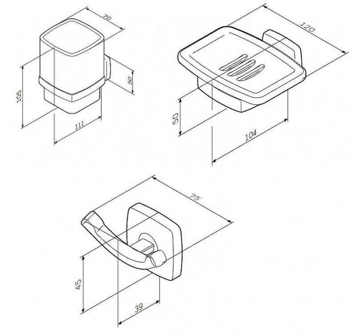 Комплект мебели для ванной AM.PM Gem S 60 BK91GC Светлый дуб со смесителем для раковины и аксессуарами
