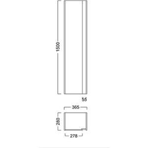 Шкаф-пенал Kerama Marazzi Buongiorno 36x28x150 см, белый (BG.150.1\WHT)