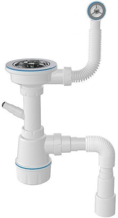 Сифон для кухонной мойки Nova 1048 Белый