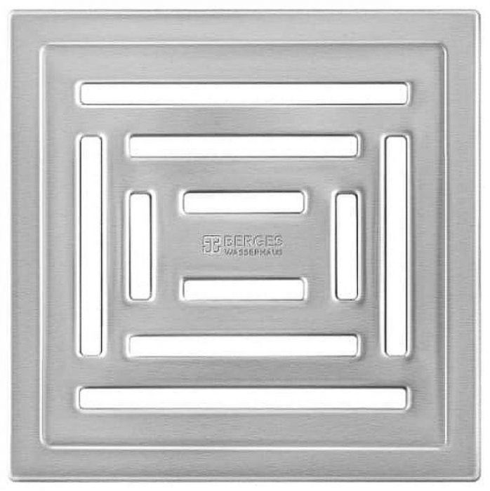 Душевой трап Berges Zentrum Uno 150x150 090372 с решеткой Хром матовый