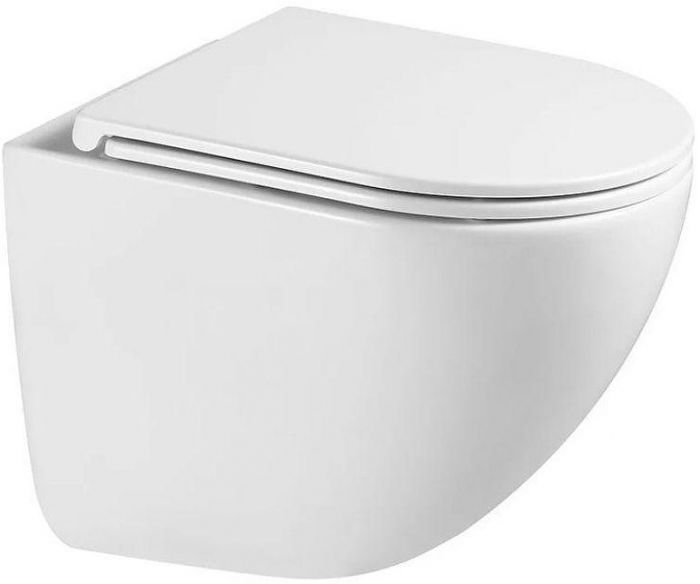 Унитаз Sintesi SIN-TS-ELL-153 подвесной цвет Белый матовый с сиденьем Микролифт