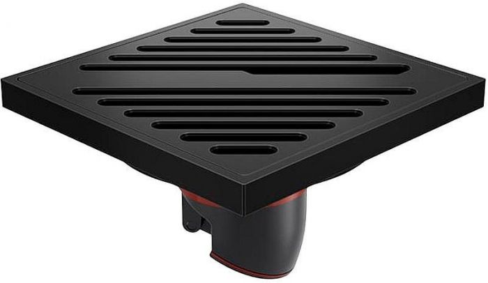 Душевой трап Orange 100x100 TR01-008b с Черной матовый решеткой