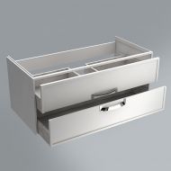 Тумба Canaletto белая матовая 100 см, с 2 ящиками (подходит для раковин Buongiorno) Тумба Canaletto белая матовая 100 см, с 2 ящиками (подходит для раковин Buongiorno)