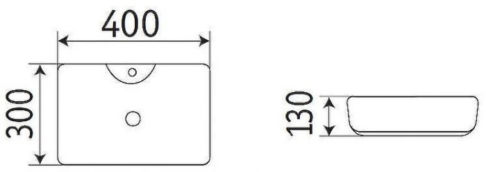 Раковина CeramaLux 40 7292 Белая глянцевая