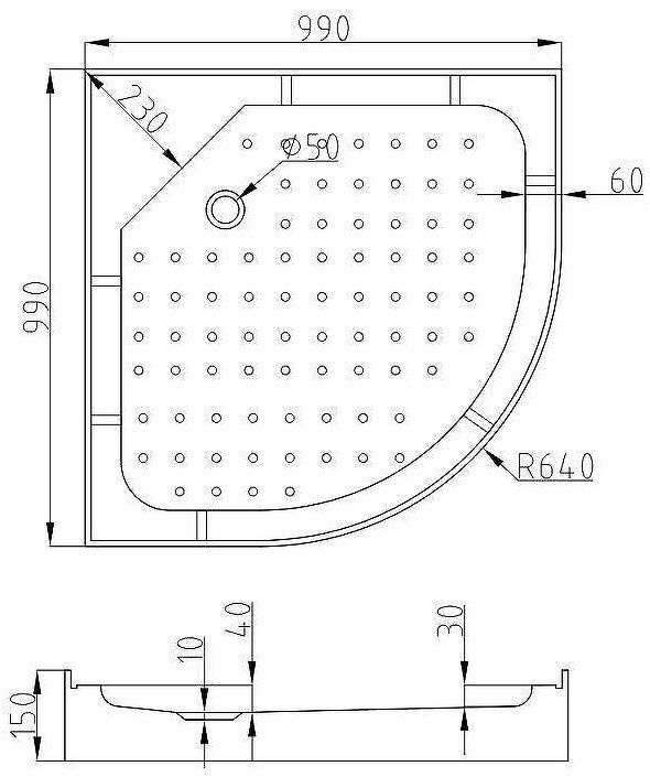 Душевая кабина Avacan 100 EM1510N без гидромассажа