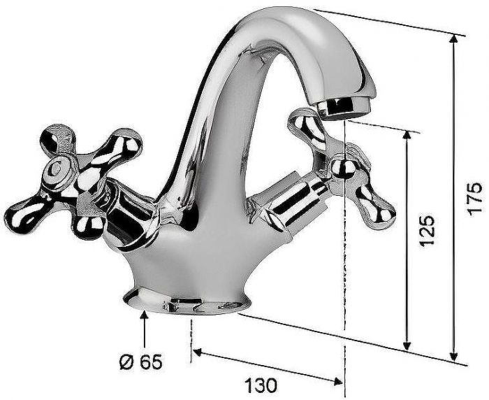 Смеситель для раковины Remer Liberty 13LIBDO Золото