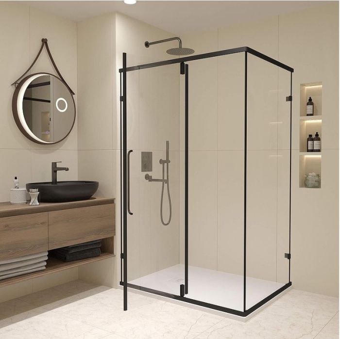 Душевой уголок RGW Classic CL-046B 120x80 350904628-14 профиль Черный матовый стекло прозрачное