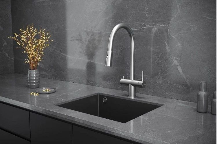 Смеситель для кухни KUCHENSTERN BRUNN-FS 751SS80 цвет Нержавеющая сталь