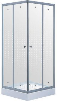 Душевой уголок Timo TL 100х100 TL-1102R профиль Хром стекло прозрачное с рисунком