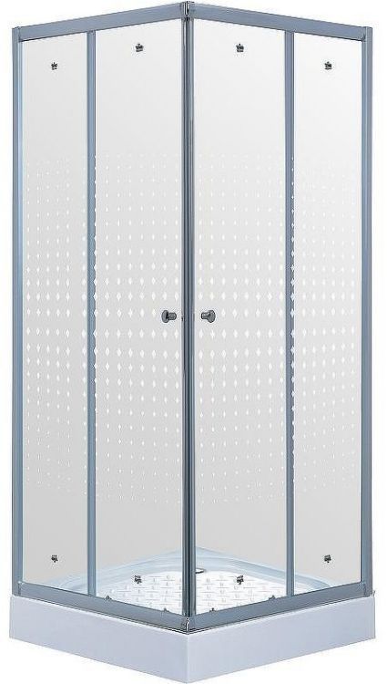 Душевой уголок Timo TL 100х100 TL-1102R профиль Хром стекло прозрачное с рисунком Душевой уголок Timo TL 100х100 TL-1102R профиль Хром стекло прозрачное с рисунком