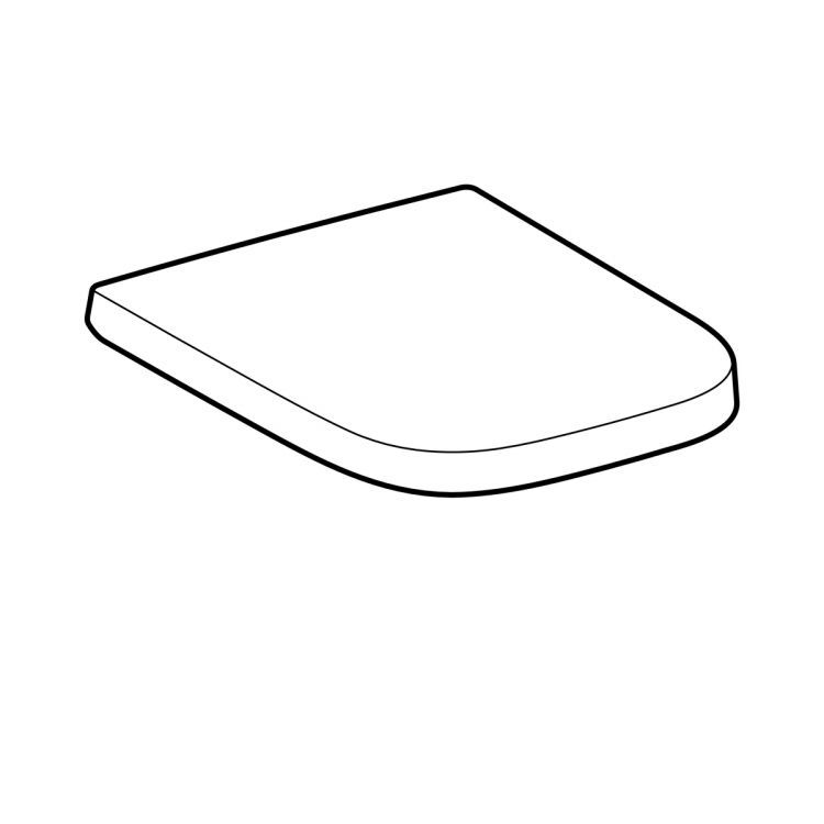 Сиденье для унитаза Geberit Renova Plan, с механизмом плавного закрывания SoftClose, крепление сверху, цвет белый [500.691.01.1]