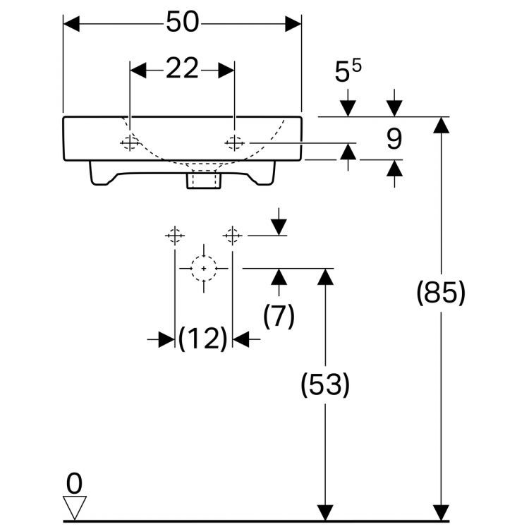 Раковина Geberit iCon, 124150000