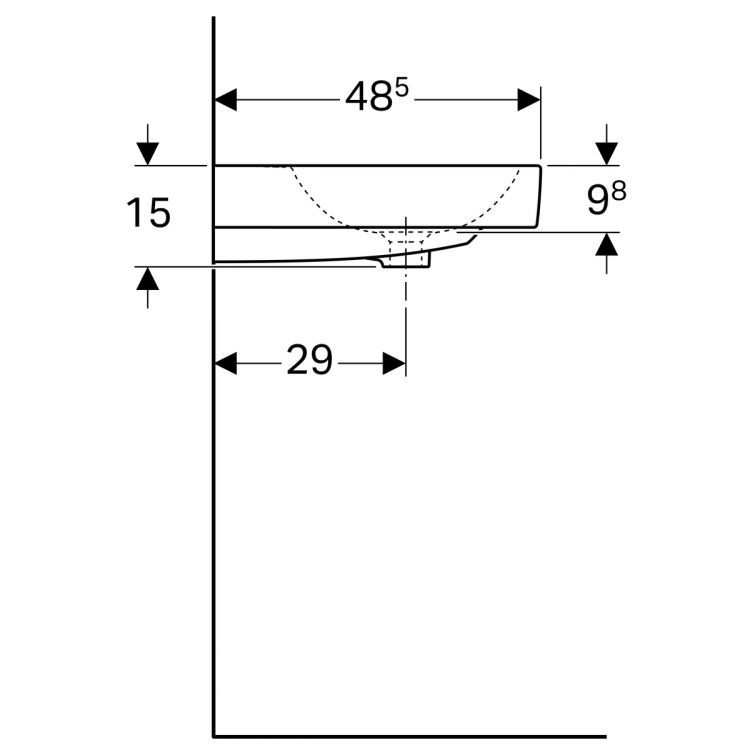 Раковина Geberit iCon, 124150000