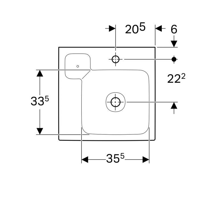 Раковина Geberit iCon, 124150000