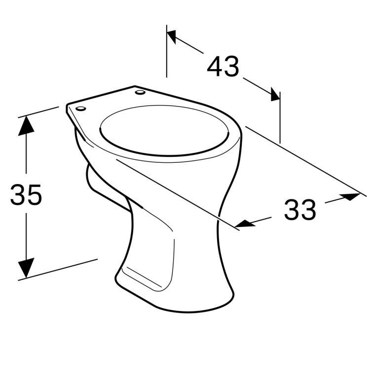 Унитаз Geberit Bambini напольный для детей 6л, горизонтальный выпуск [211500000]