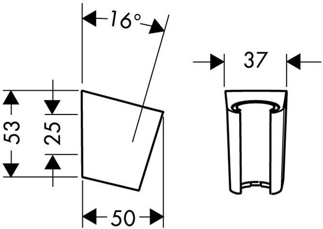 Hansgrohe Portec S Держатель для душа, цвет: черный матовый
